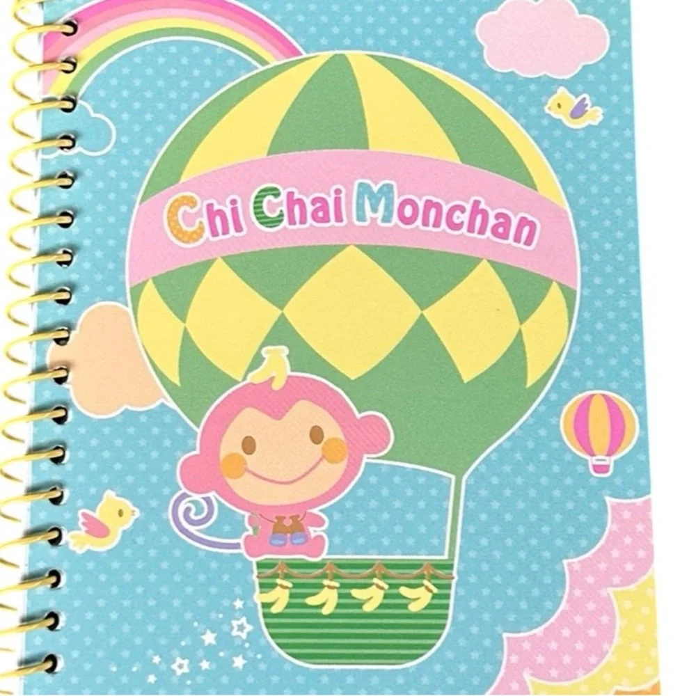 Vintage Sanrio Chi Chai Monchan Mini Spiral Notebook Y2K Kawaii Stationary NWT